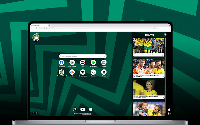 Fortuna Sittard start page  from Chrome web store to be run with OffiDocs Chromium online