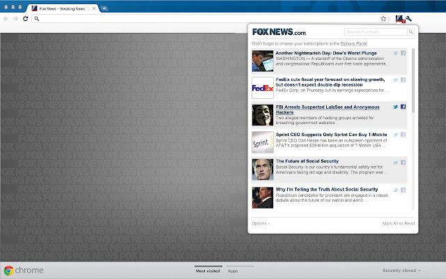 Fox News  from Chrome web store to be run with OffiDocs Chromium online