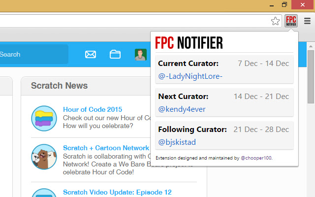 FPC Notifier  from Chrome web store to be run with OffiDocs Chromium online