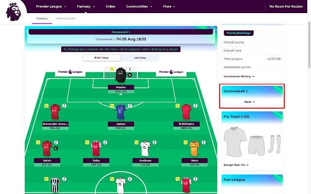 FPL Upcoming Fixtures  from Chrome web store to be run with OffiDocs Chromium online