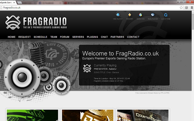 FragRadio WebPlayer  from Chrome web store to be run with OffiDocs Chromium online