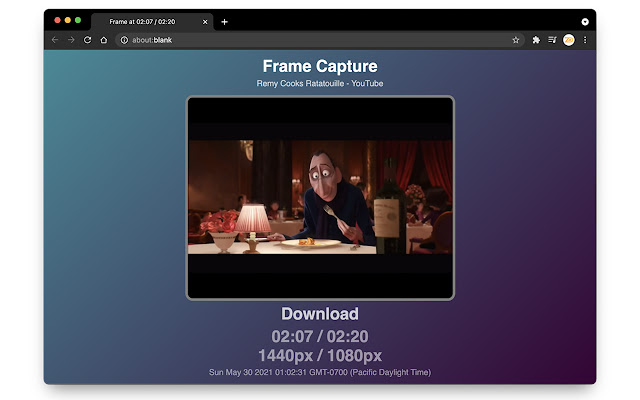 FrameGrab  from Chrome web store to be run with OffiDocs Chromium online