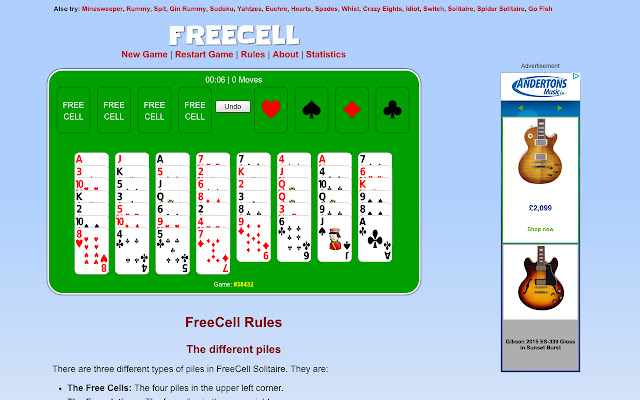 FreeCell Solitaire  from Chrome web store to be run with OffiDocs Chromium online