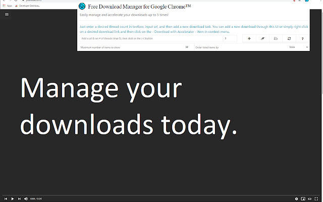 Free Download Manager for Google Chrome™  from Chrome web store to be run with OffiDocs Chromium online