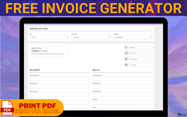 Free Invoice Generator InvoiceStal  from Chrome web store to be run with OffiDocs Chromium online