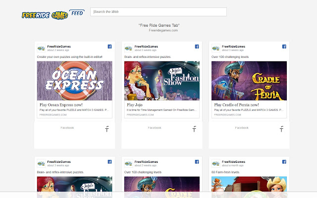 FreeRide Games Feed  from Chrome web store to be run with OffiDocs Chromium online