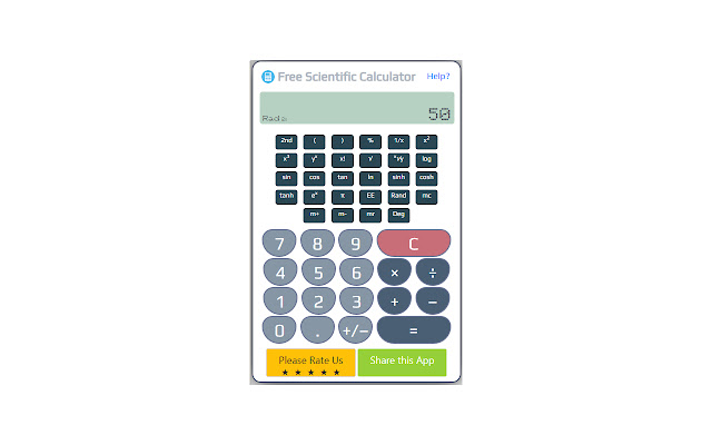 Free Scientific Calculator  from Chrome web store to be run with OffiDocs Chromium online