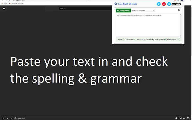 Free Spell Checker for Google Chrome™  from Chrome web store to be run with OffiDocs Chromium online