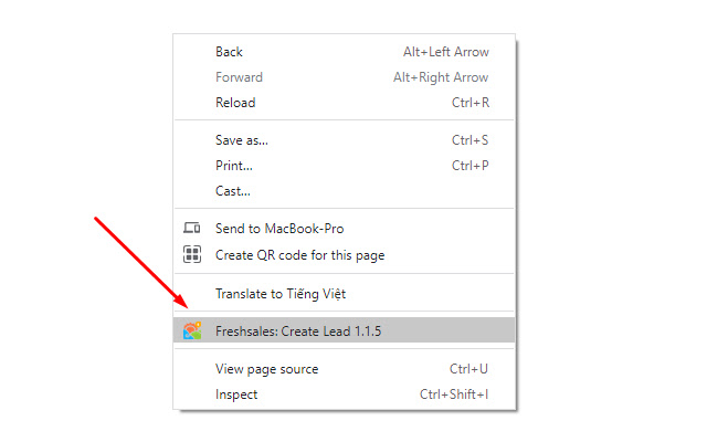 Freshsales: Create Lead  from Chrome web store to be run with OffiDocs Chromium online