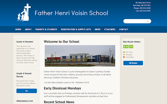 Fr. Henri Voisin School  from Chrome web store to be run with OffiDocs Chromium online