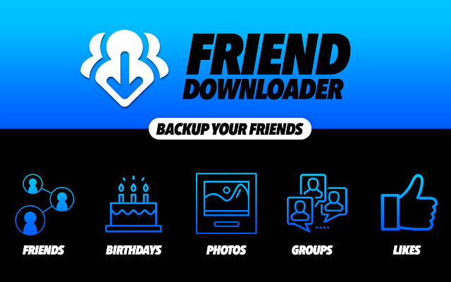 Friend Downloader Backup your Friends  from Chrome web store to be run with OffiDocs Chromium online