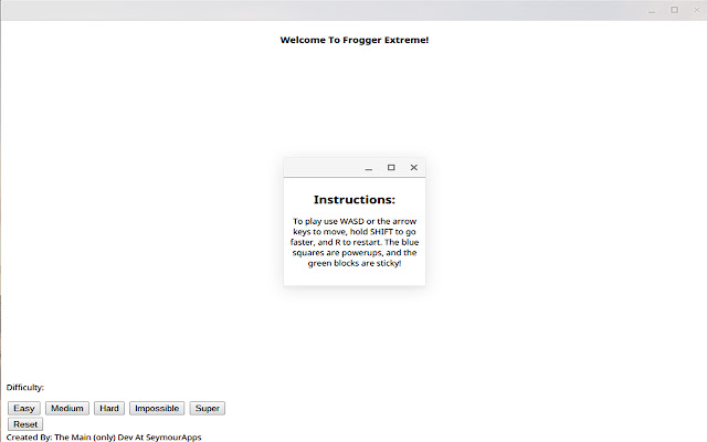 Frogger Extreme  from Chrome web store to be run with OffiDocs Chromium online