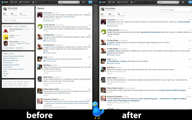 Full Width Twitter  from Chrome web store to be run with OffiDocs Chromium online