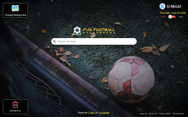 Fun Football Background Extension  from Chrome web store to be run with OffiDocs Chromium online