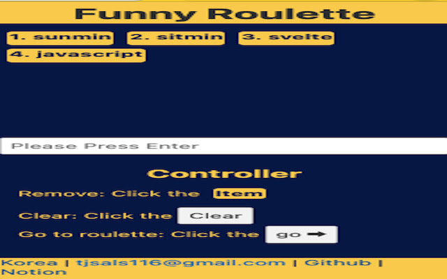 funny roulette  from Chrome web store to be run with OffiDocs Chromium online