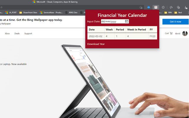 FY Calendar  from Chrome web store to be run with OffiDocs Chromium online