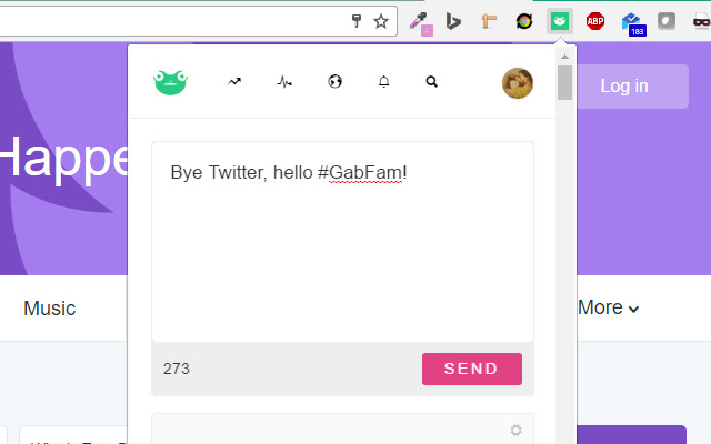 Gab.ai  from Chrome web store to be run with OffiDocs Chromium online