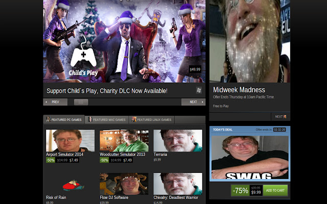 GabeN  from Chrome web store to be run with OffiDocs Chromium online