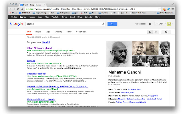 Gandhi  from Chrome web store to be run with OffiDocs Chromium online