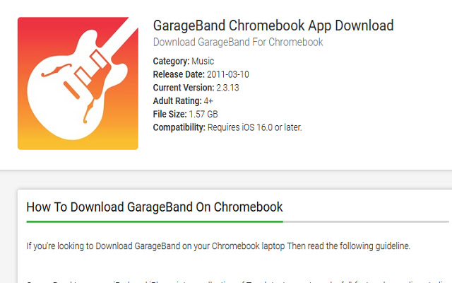 Garageband for pc  from Chrome web store to be run with OffiDocs Chromium online