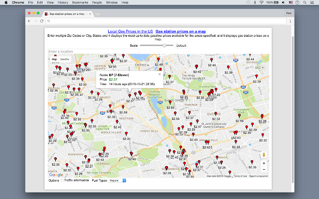 Gas Prices in US, Canada  from Chrome web store to be run with OffiDocs Chromium online