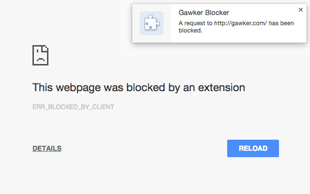 Gawker Blocker  from Chrome web store to be run with OffiDocs Chromium online