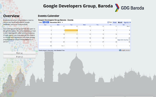 GDG Baroda  from Chrome web store to be run with OffiDocs Chromium online