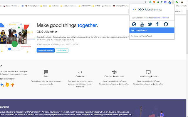 GDG Jalandhar  from Chrome web store to be run with OffiDocs Chromium online