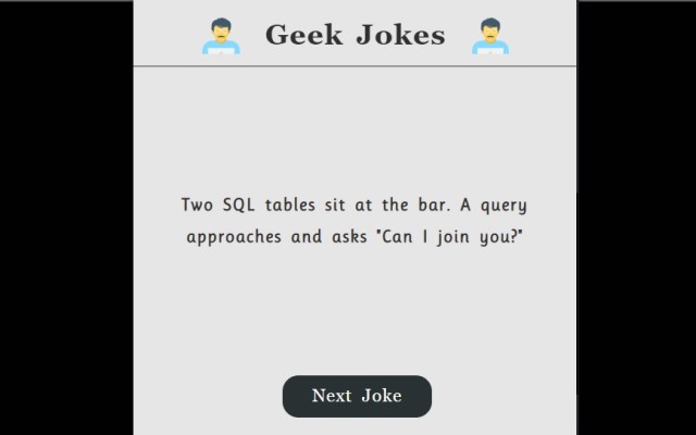 Geek Jokes  from Chrome web store to be run with OffiDocs Chromium online