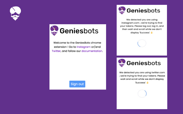 Geniesbots  from Chrome web store to be run with OffiDocs Chromium online