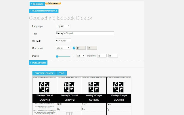 Geocaching Logbook Creator  from Chrome web store to be run with OffiDocs Chromium online