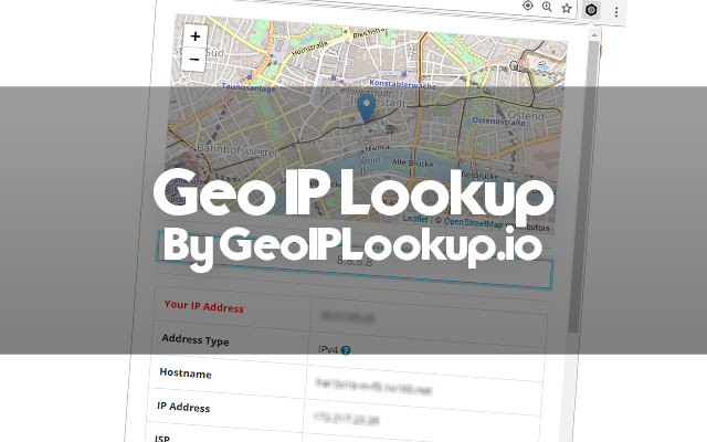 Geo IP Lookup  from Chrome web store to be run with OffiDocs Chromium online