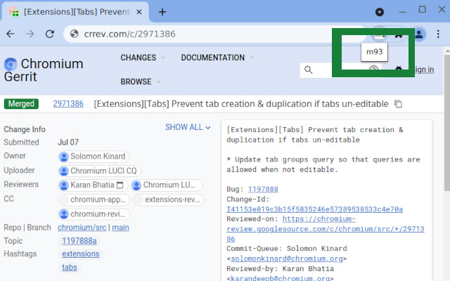 Gerrit Milestones  from Chrome web store to be run with OffiDocs Chromium online