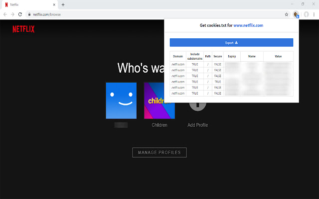 Get Cookies file  from Chrome web store to be run with OffiDocs Chromium online