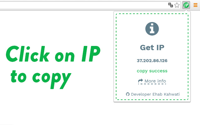 Get IP Address  from Chrome web store to be run with OffiDocs Chromium online