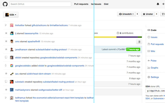 gFaceee for better GitHub UI  from Chrome web store to be run with OffiDocs Chromium online