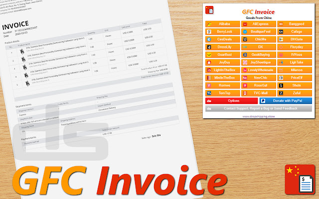 GFC Invoice  from Chrome web store to be run with OffiDocs Chromium online