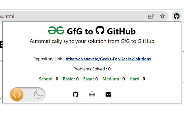 GfG To GitHub  from Chrome web store to be run with OffiDocs Chromium online