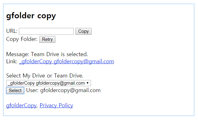 gfolderCopy  from Chrome web store to be run with OffiDocs Chromium online