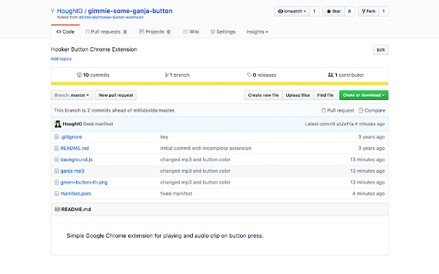 Gimmie Some Ganja Button  from Chrome web store to be run with OffiDocs Chromium online