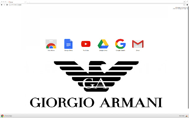 Giorgio Armani  from Chrome web store to be run with OffiDocs Chromium online