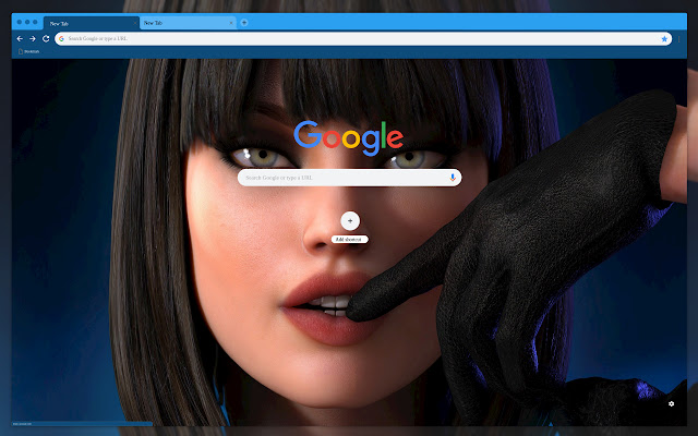 Girl black hand  from Chrome web store to be run with OffiDocs Chromium online