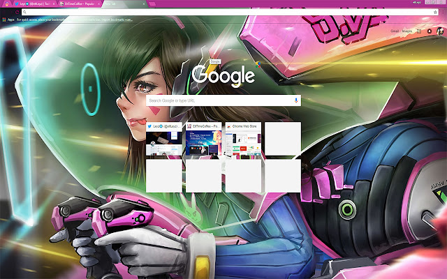 Girl D.Va playing on your favorite console <3  from Chrome web store to be run with OffiDocs Chromium online