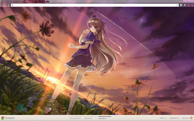 Girl in the sunset theme  from Chrome web store to be run with OffiDocs Chromium online