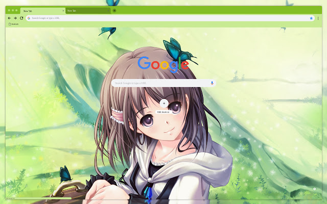 Girl with butterfly  from Chrome web store to be run with OffiDocs Chromium online