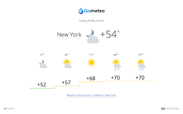 Gismeteo App  from Chrome web store to be run with OffiDocs Chromium online