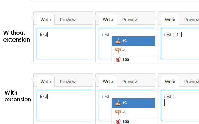 Github Colon Emoji  from Chrome web store to be run with OffiDocs Chromium online