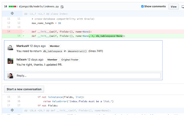 GitHub comment navigator  from Chrome web store to be run with OffiDocs Chromium online