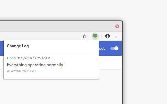 Github.com Service Status  from Chrome web store to be run with OffiDocs Chromium online