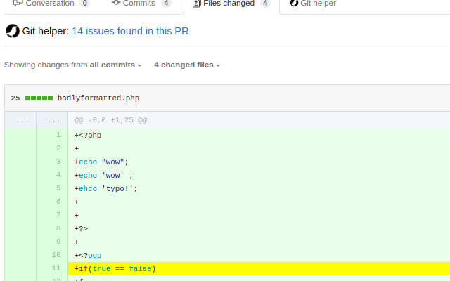 Github Helper: Code review tool  from Chrome web store to be run with OffiDocs Chromium online